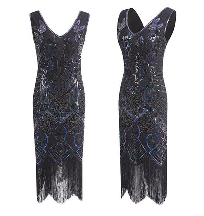 Vestido Vintage París Años 20 Negro