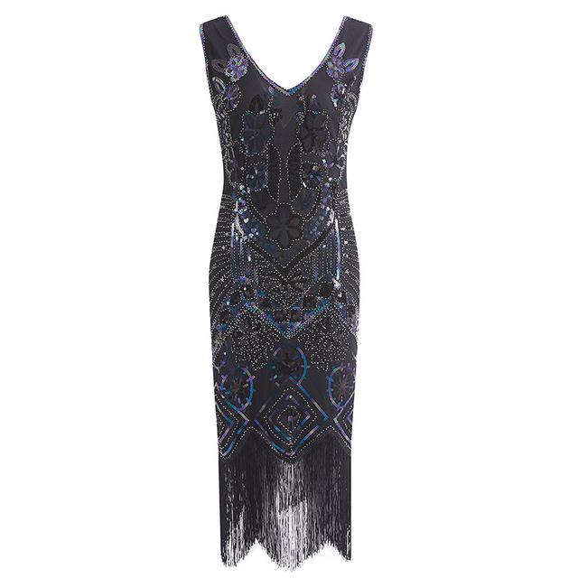 Vestido Vintage París Años 20 Negro