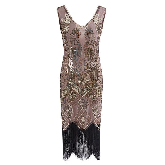 Vestido Vintage 1920s París Rosa