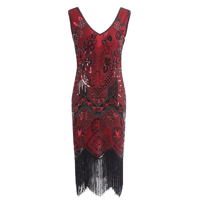 Vestido Vintage 1920s Paris Rojo