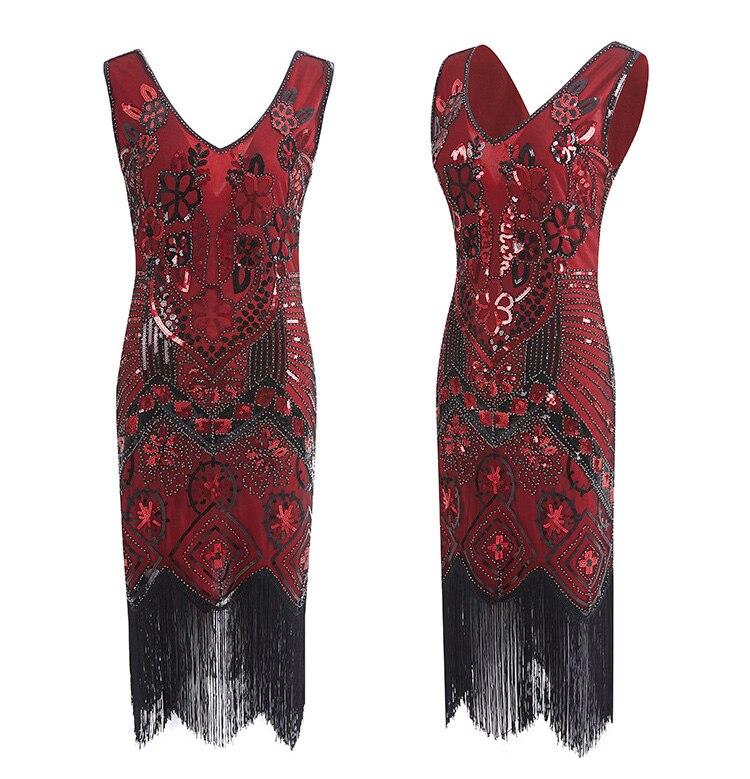 Vestido Vintage 1920s Paris Rojo