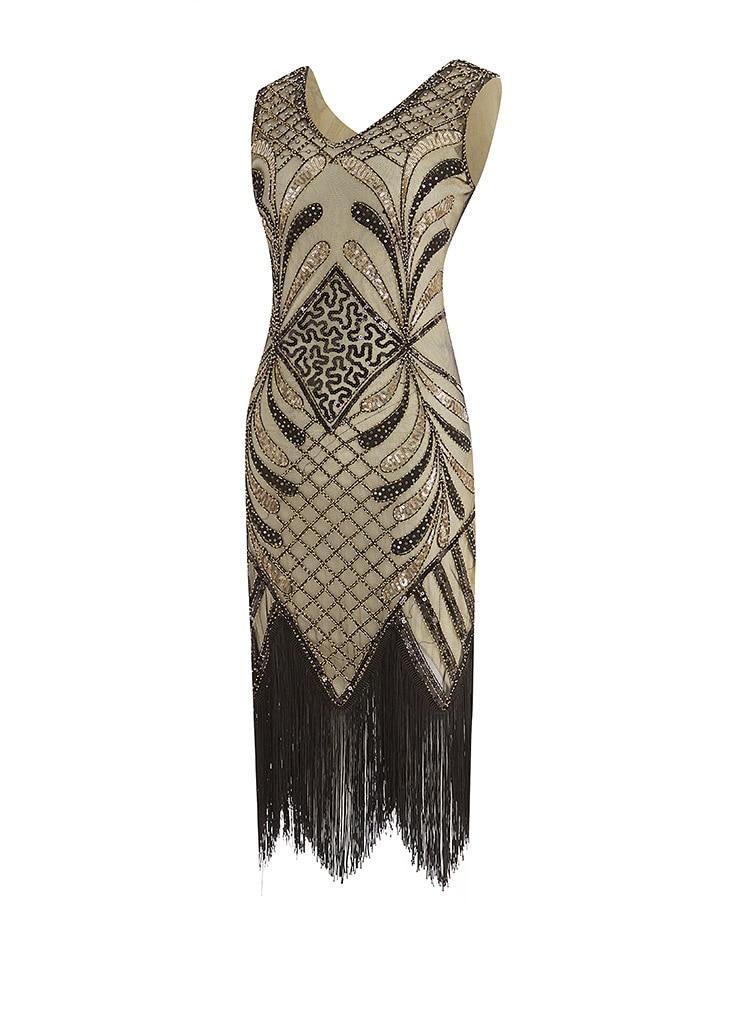 Vestido Dorado Estilo Años 20