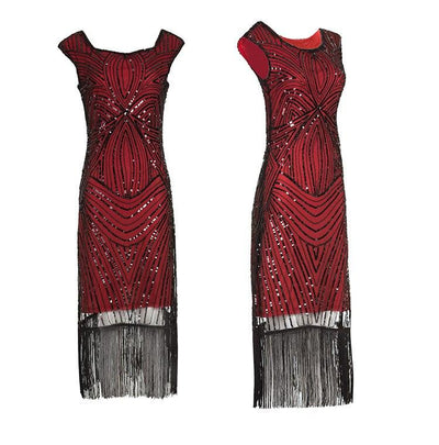 Vestido Retro Vintage 20s Rojo