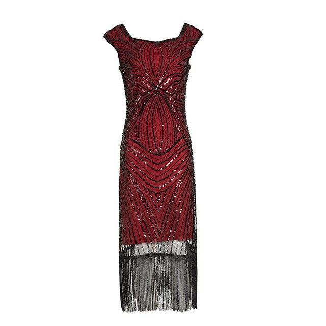 Vestido Retro Vintage 20s Rojo