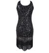 Vestido Vintage Negro Sexy De Los Años 20