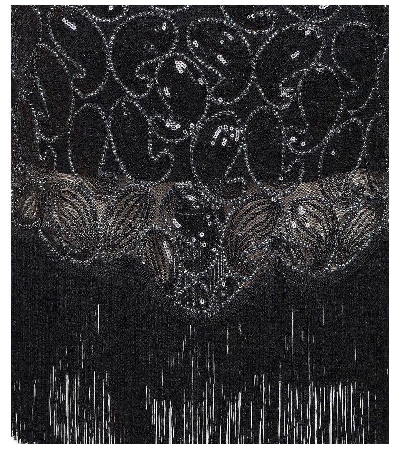 Vestido Vintage Negro Sexy De Los Años 20