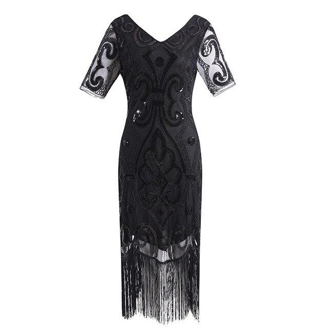 Vestido 20s Encaje Negro