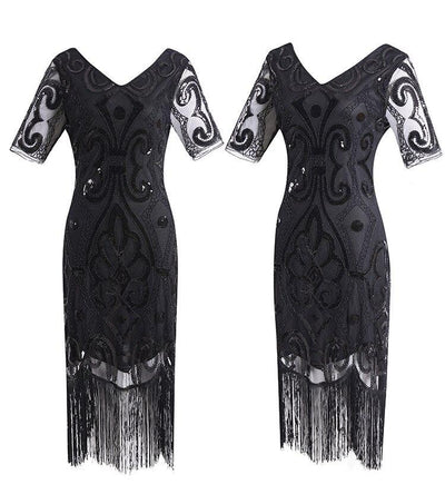 Vestido 20s Encaje Negro