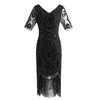Vestido De Encaje De Lentejuelas De Los Años 20