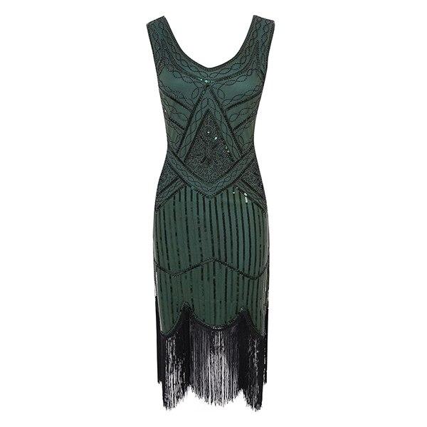 Vestido Vintage 20s Verde