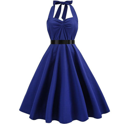 Vestido Vintage Azul Marino