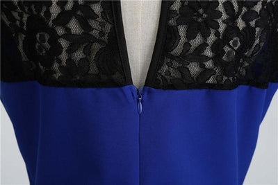 Vestido Vintage De Encaje Azul
