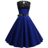 Vestido Vintage De Encaje Azul