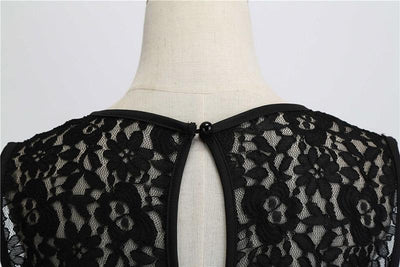 Vestido Vintage De Encaje Azul