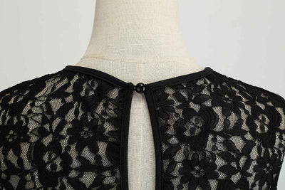 Vestido Vintage De Encaje Negro
