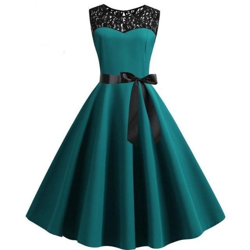 Vestido Vintage Encaje Verde