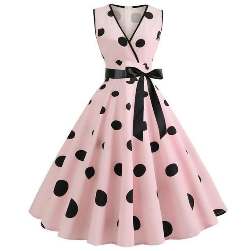 Vestido 50s Escote V