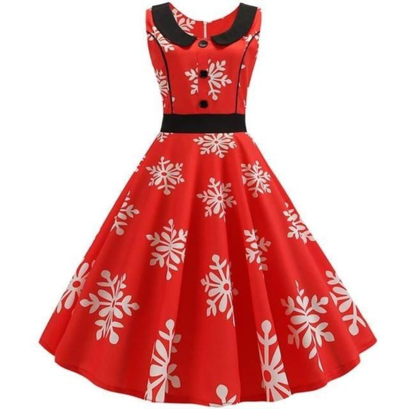 Vestido Vintage De Copo De Nieve