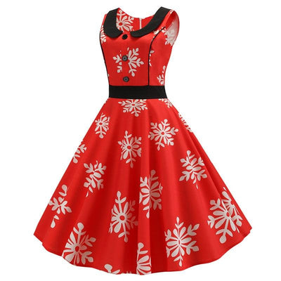 Vestido Vintage De Copo De Nieve