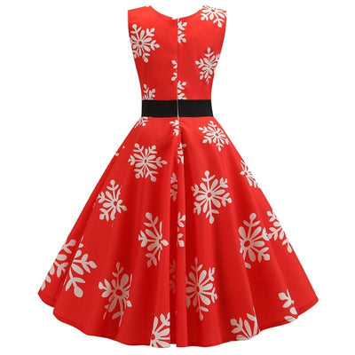 Vestido Vintage De Copo De Nieve