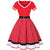 Vestido Vintage Rojo Talla Grande V