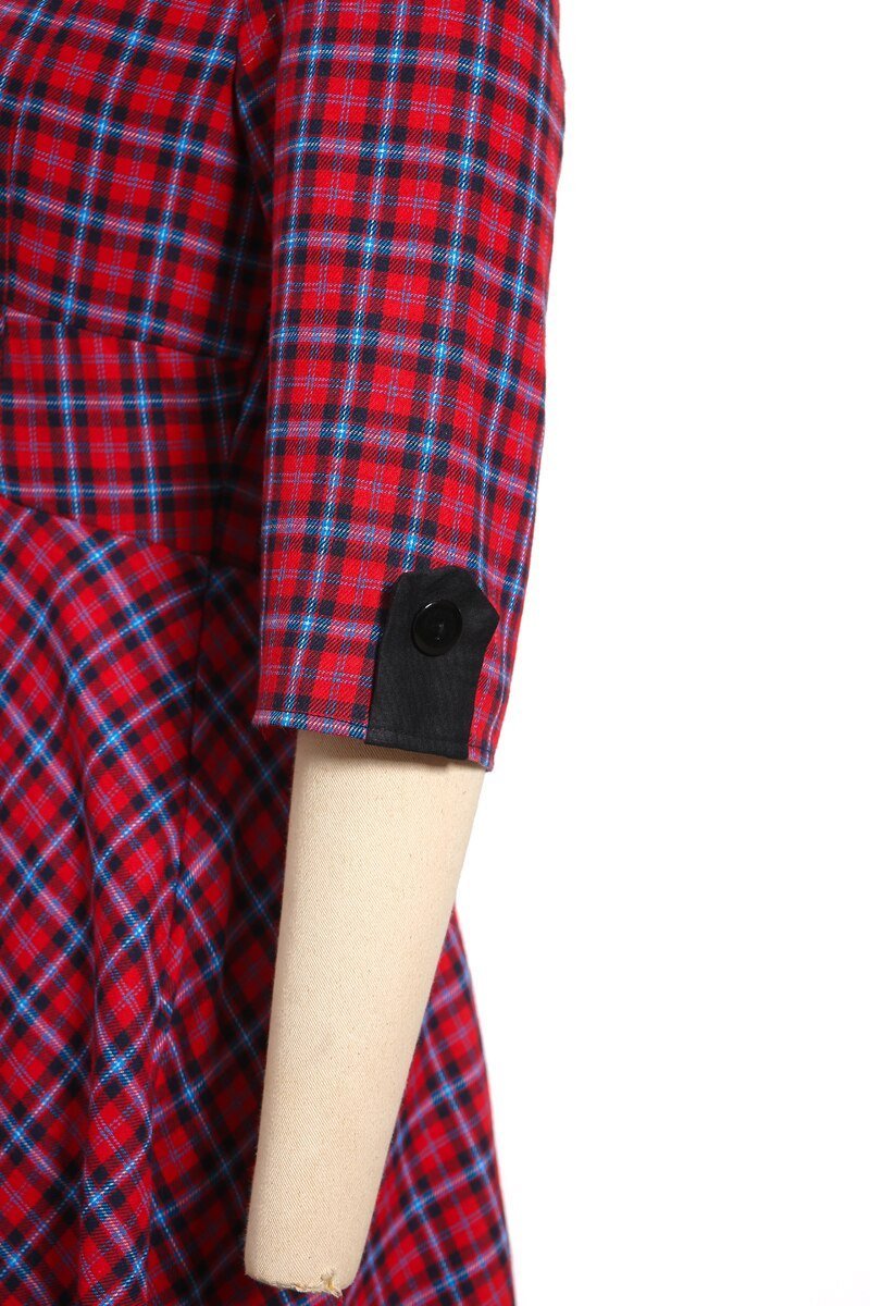 Vestido Vintage Rojo De Invierno