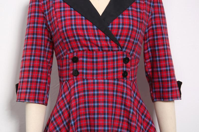 Vestido Vintage Rojo De Invierno