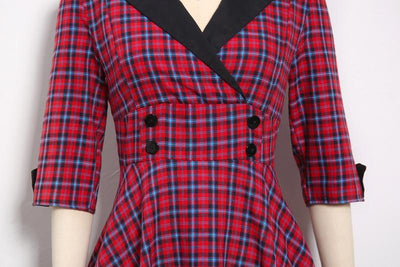Vestido Vintage Rojo De Invierno