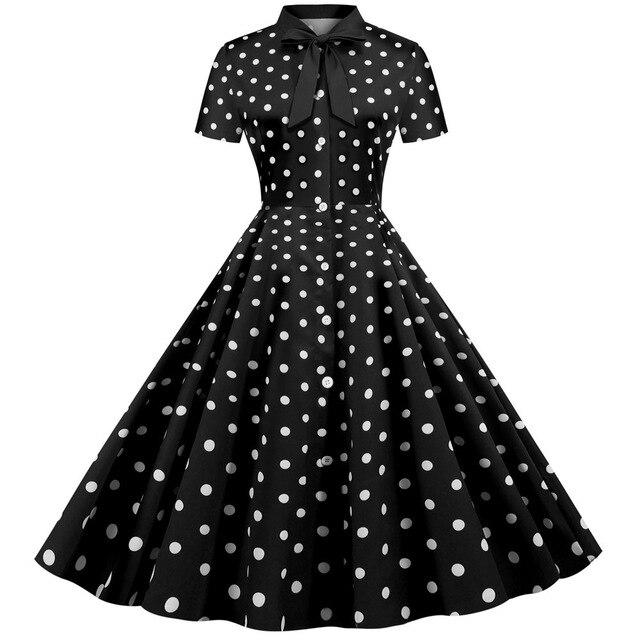 Vestido Retro Vintage Negro
