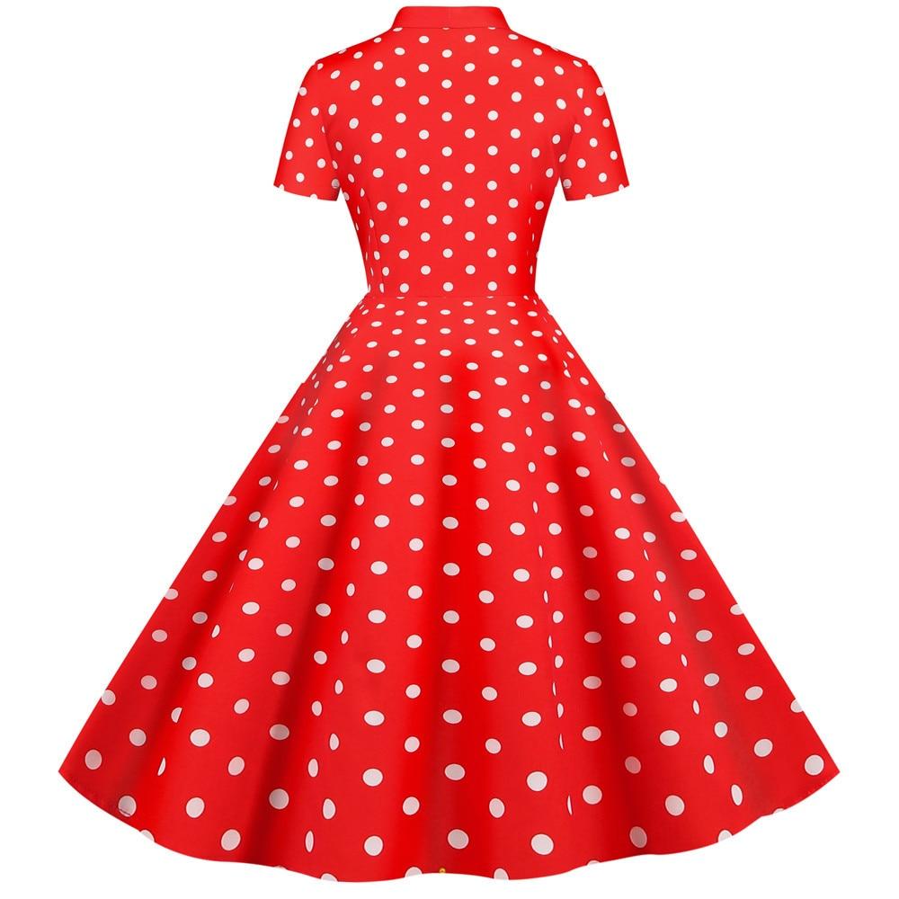 Vestido Retro Vintage Rojo