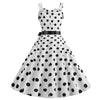 Vestido Vintage Rockabilly Lunares Blanco