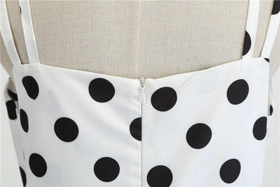 Vestido Vintage Rockabilly Lunares Blanco