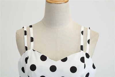 Vestido Vintage Rockabilly Lunares Blanco