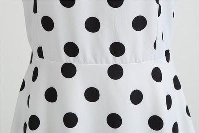 Vestido Vintage Rockabilly Lunares Blanco