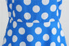 Vestido Rockabilly Vintage Azul Lunares