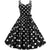 Vestido Vintage Rockabilly Negro Lunares Blancos