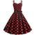 Vestido Vintage Rockabilly Negro Lunares Rojos