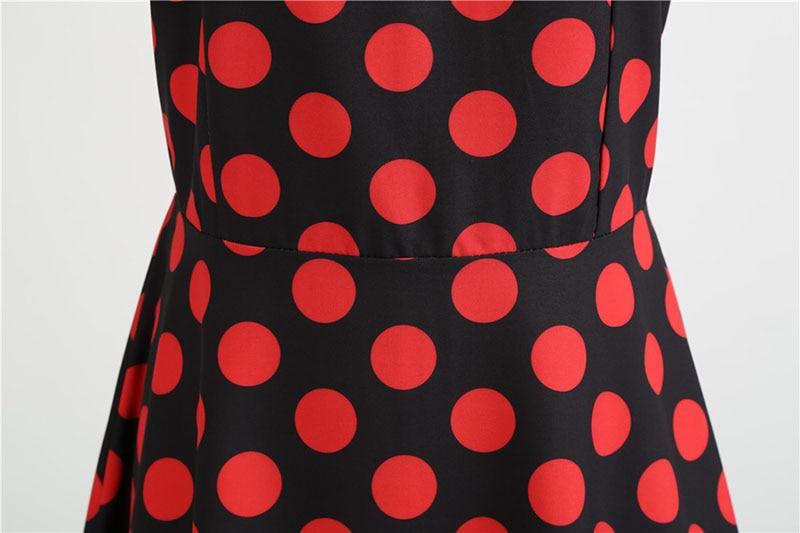 Vestido Vintage Rockabilly Negro Lunares Rojos