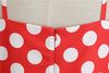 Vestido Rockabilly Vintage Rojo Con Lunares Blancos