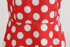 Vestido Rockabilly Vintage Rojo Con Lunares Blancos