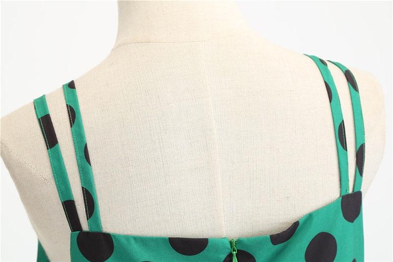 Vestido Vintage Rockabilly Guisantes Verdes