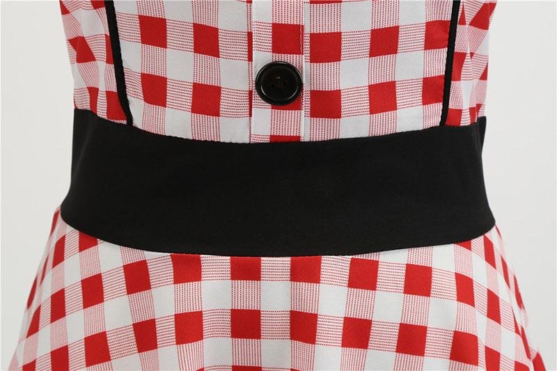 Vestido Vintage Rojo Y Blanco