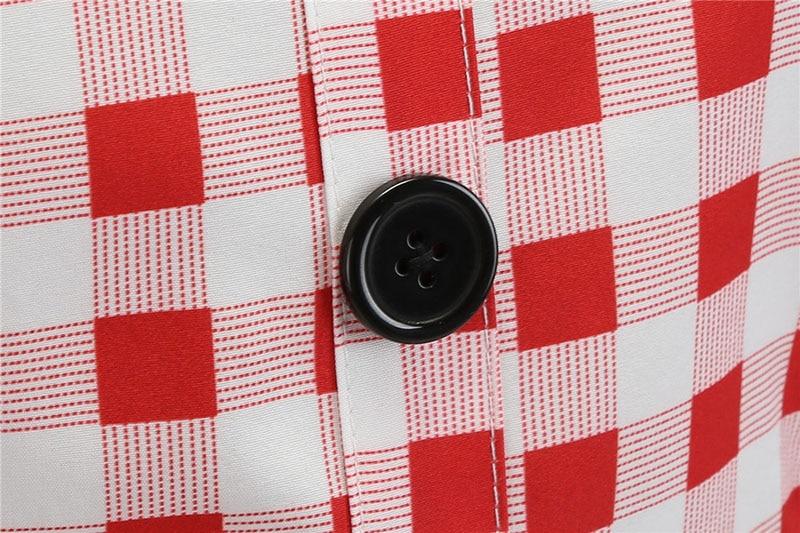 Vestido Vintage Rojo Y Blanco