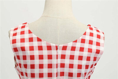 Vestido Vintage Rojo Y Blanco