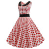 Vestido Vintage Rojo Y Blanco