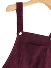 Vestido Adolescente Vintage Terciopelo Burdeos