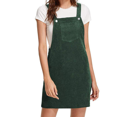 Vestido Adolescente Terciopelo Vintage Verde