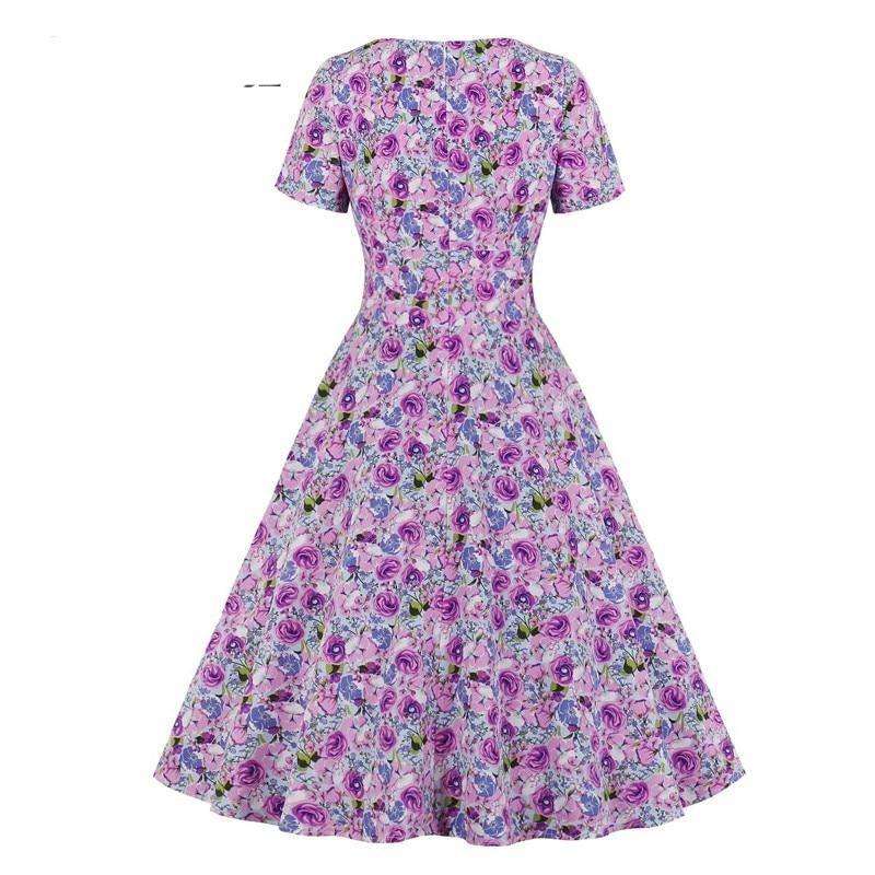 Vestido Vintage 50s Morado