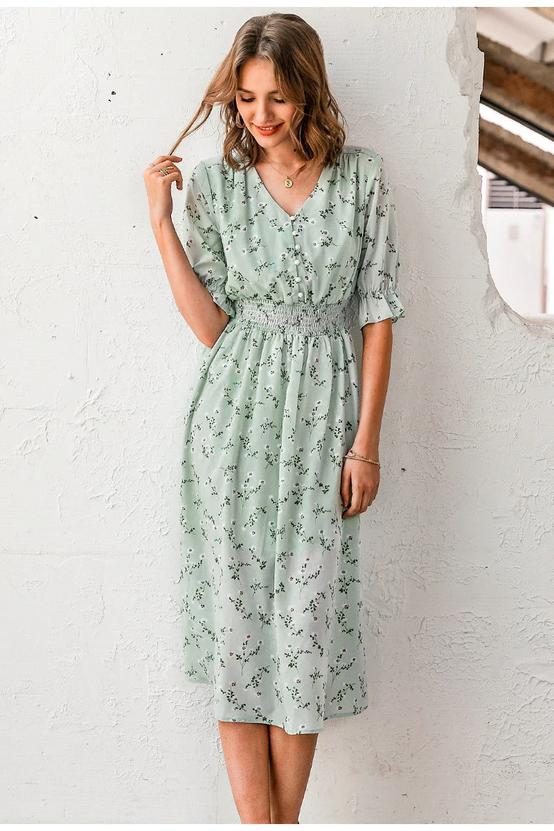 Vestido Midi De La Vendimia