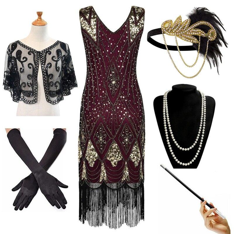 Outfit Borgoña Años 20